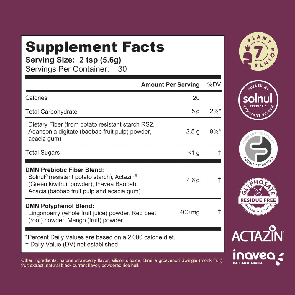 Close-up of plant-based ingredients used in 38TERA DMN