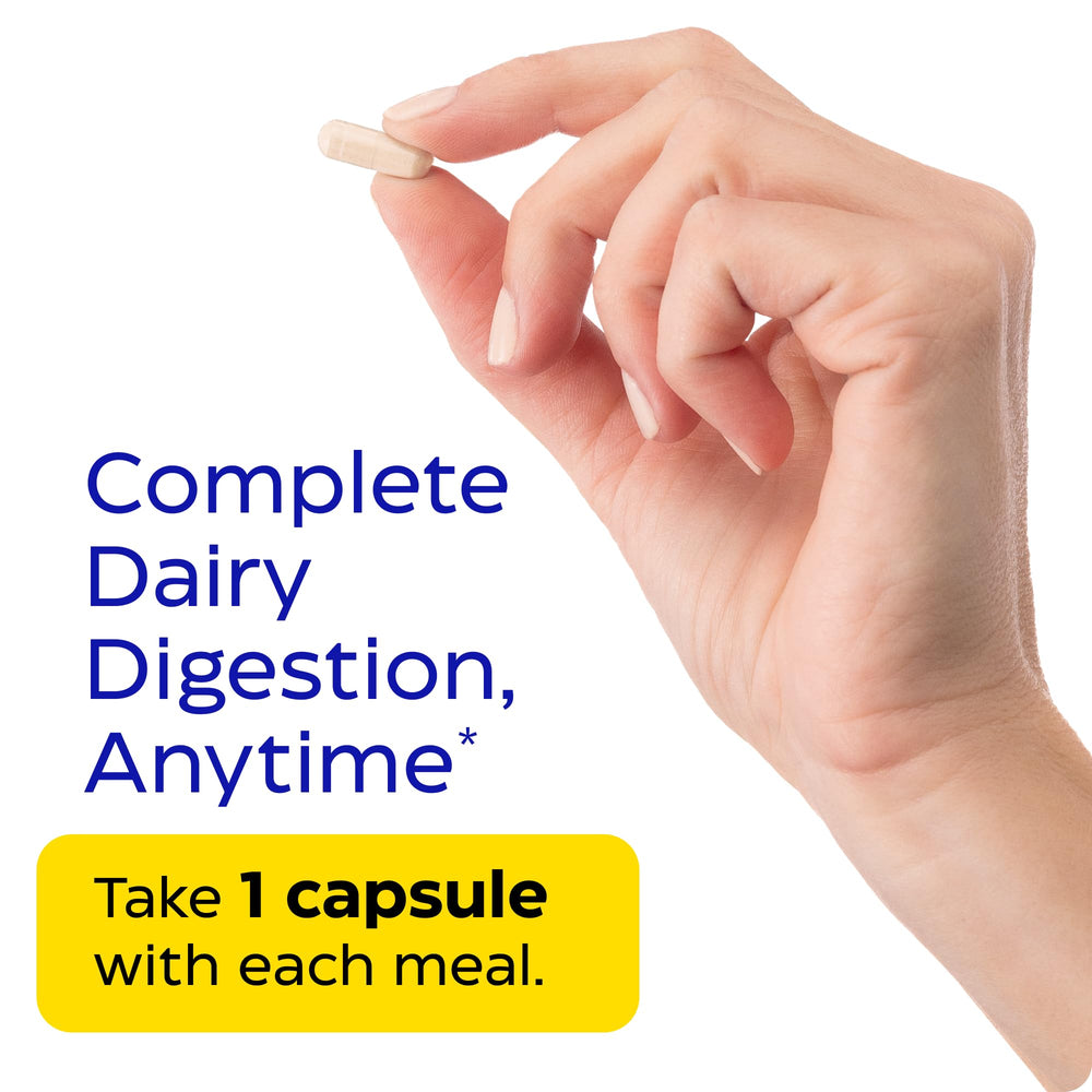 Ingredients highlighting lactase, protease, and lipase
