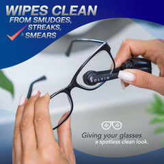 Set includes six replacement pads for eyeglass cleaners