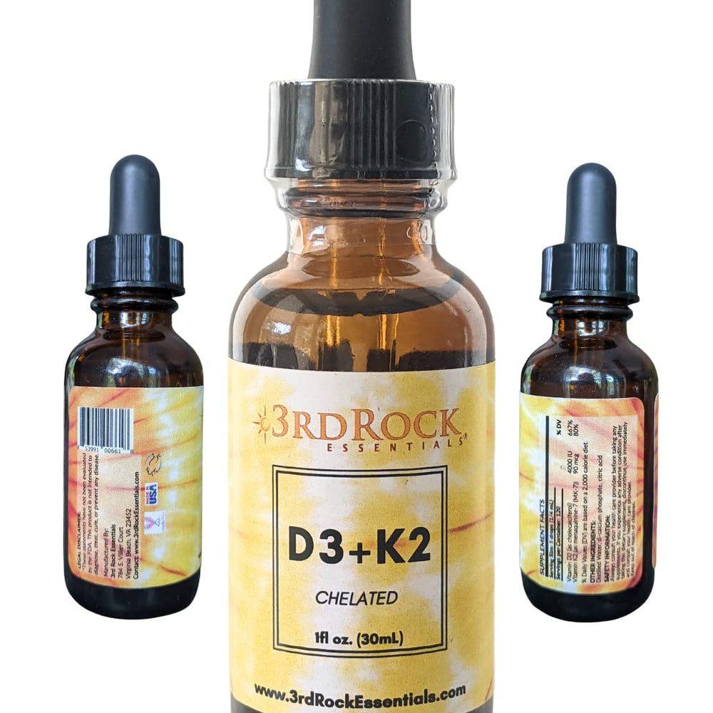 Close-up of D3 K2 liquid formula artwork