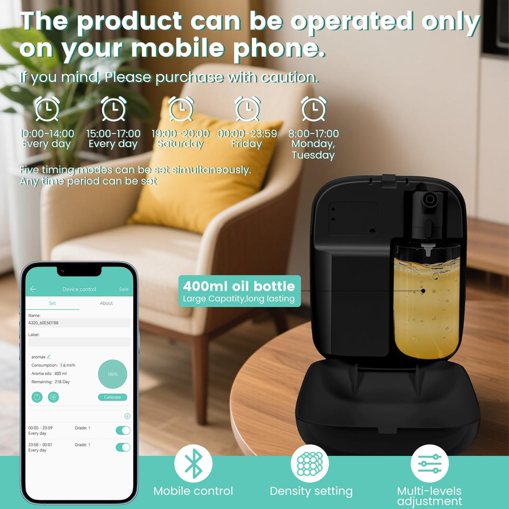 Diffuser with 400 ml capacity chamber