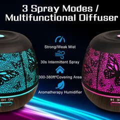 Large capacity 400ml diffuser suitable for overnight use