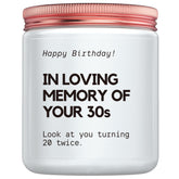 40th birthday gift candle in protective black gift box