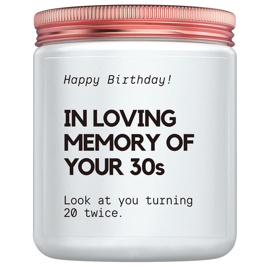 40th birthday gift candle in protective black gift box