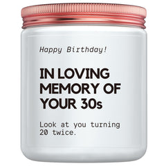 40th birthday gift candle in protective black gift box
