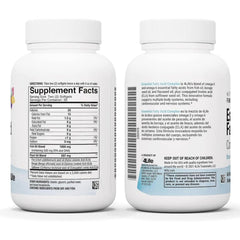 Front view of 60 softgels bottle packaging
