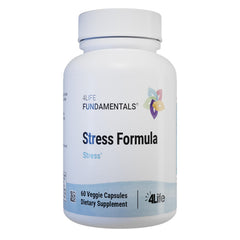 4Life Stress Formula bottle with lemon balm, chamomile and valerian (front view)