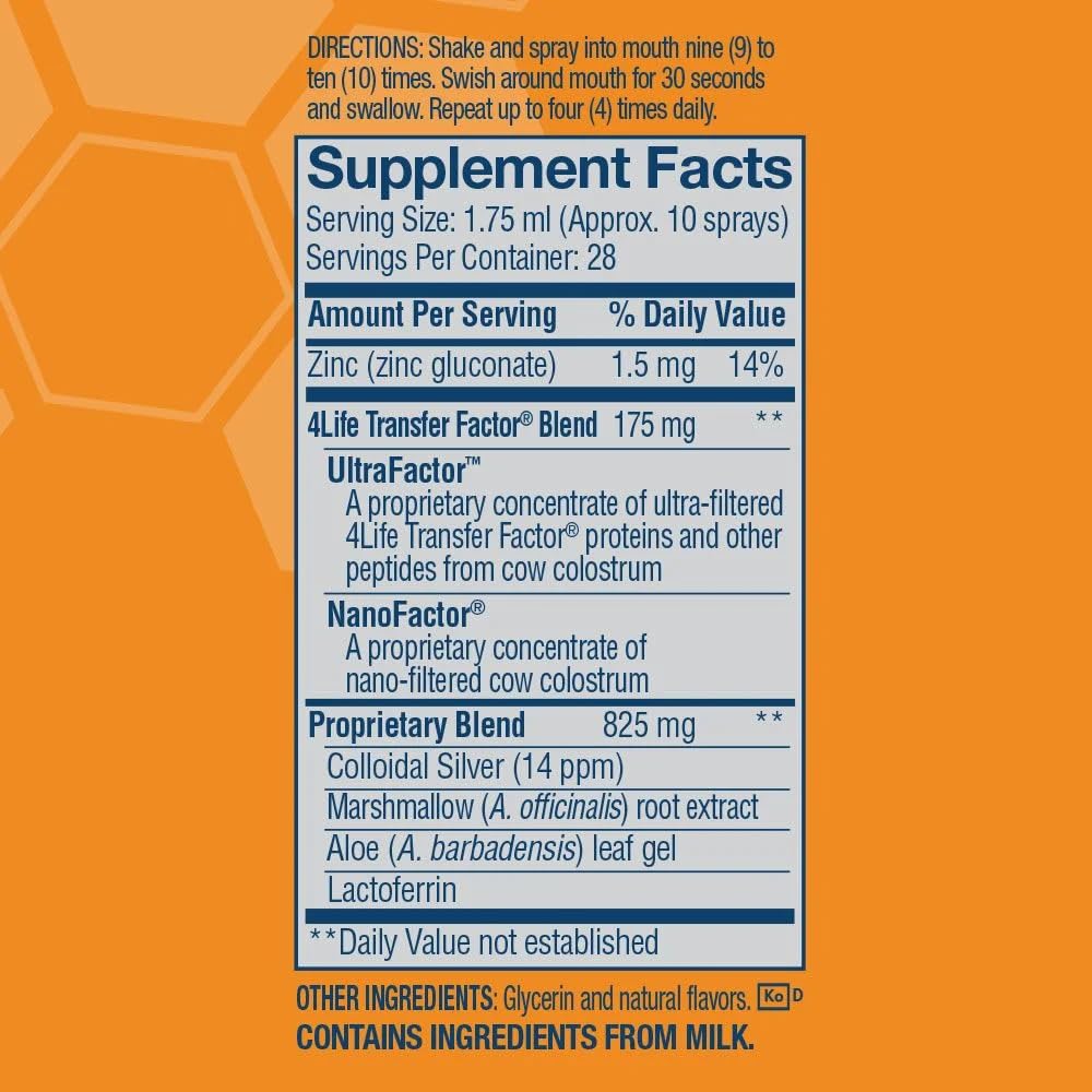 Orange flavor graphic on packaging