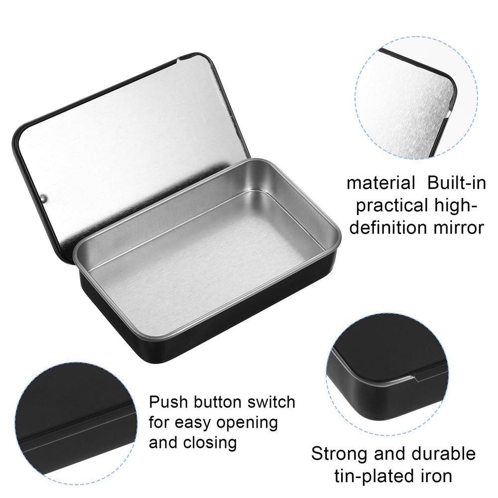 Close-up of metal tinplate construction and durable finish.