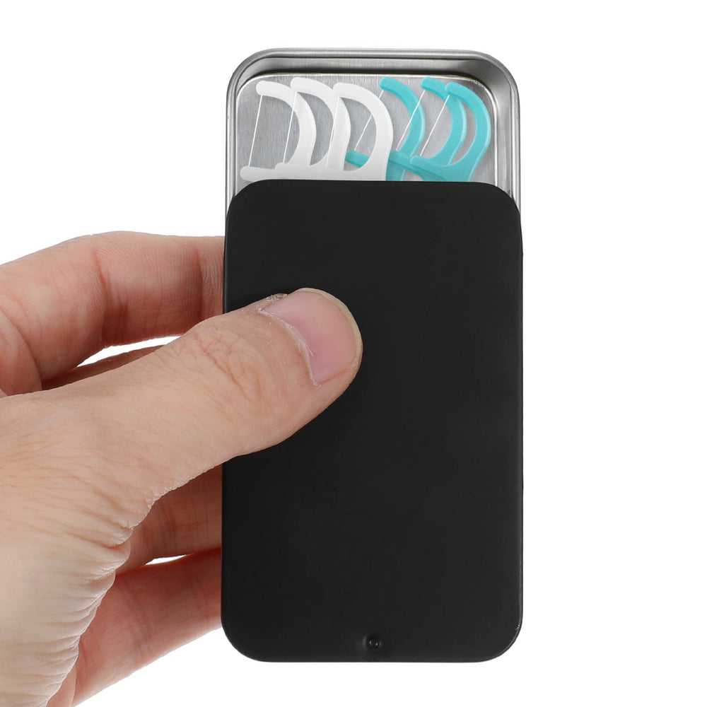 Pocket-sized dimensions shown beside a ruler for scale.