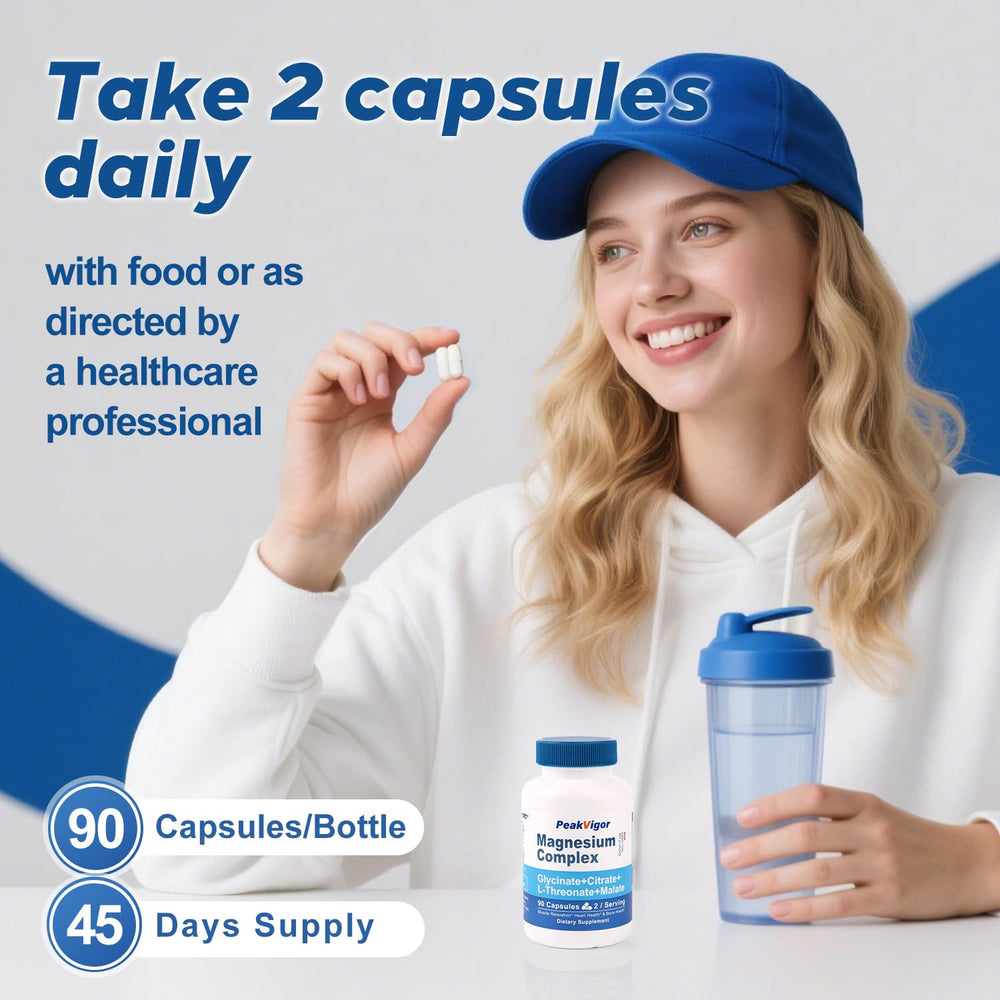 Capsules containing Magnesium Glycinate, Citrate, Malate and L-Threonate