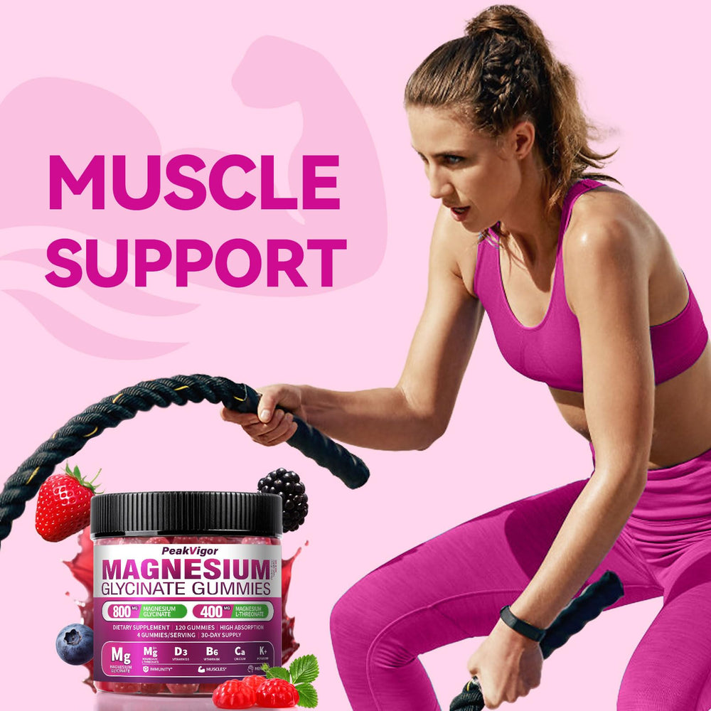 Made in USA label on 5-in-1 Magnesium Glycinate Gummies bottle