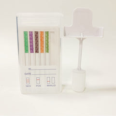 Test swab being prepared for saliva collection