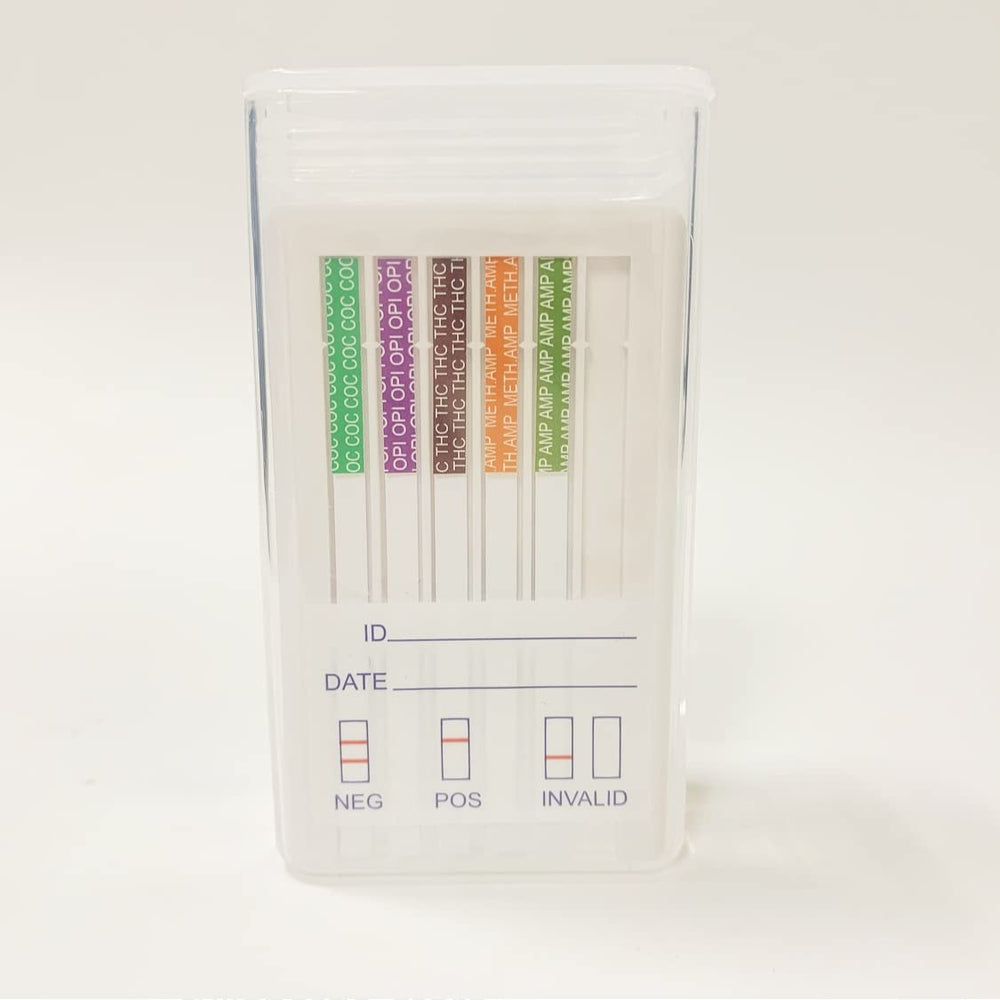 Swab inserted into the test device for analysis