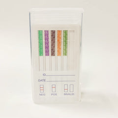 Swab inserted into the test device for analysis