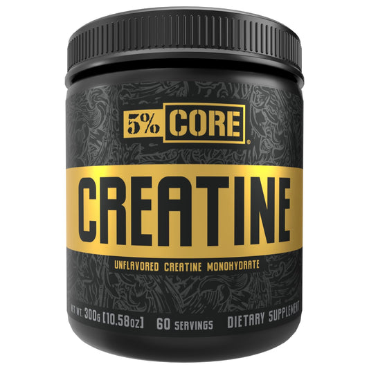 5% Nutrition Core Creatine bottle label