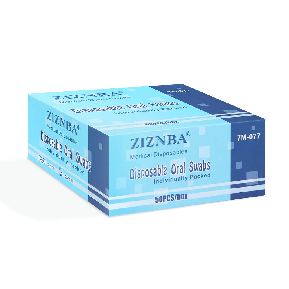 Daily use dental care swabs for mouth and gums