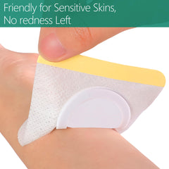 Patch applied on the abdomen around the belly button