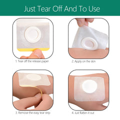 Breathable spunlace fabric with organic cotton and hypoallergenic adhesive