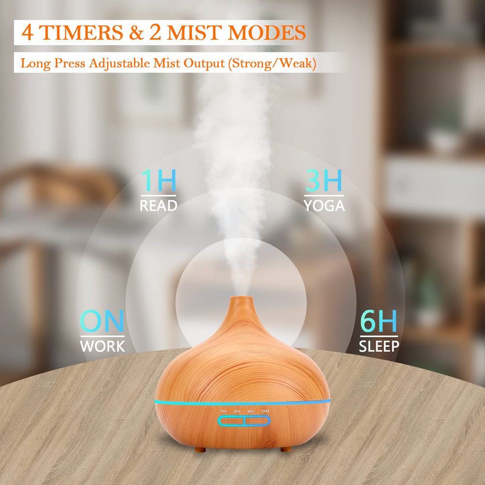 Diffuser emitting mist in a home setting