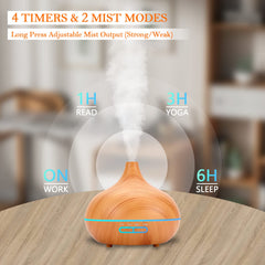 Diffuser emitting mist in a home setting