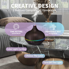 Ambient night light feature on the diffuser