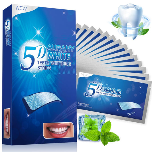 Box of 5D Sensitive Teeth Whitening Strips 14 Pairs