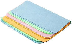 Assorted color soft chamois microfiber cloths for glasses and camera lenses