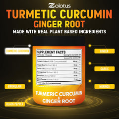 Ginger and Garlic Bulbs next to capsules