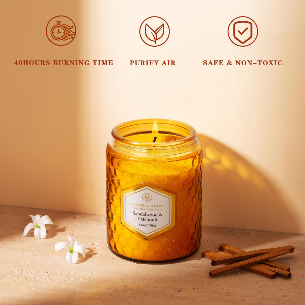 Vanilla Cake scented soy candle from the set.