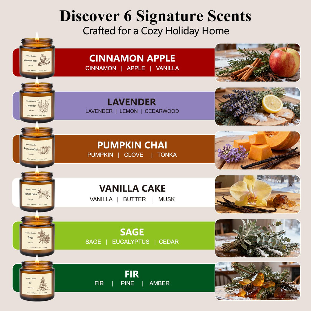 Close-up of Cinnamon Apple and Vanilla scented soy candle