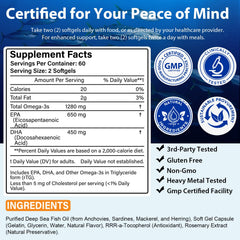 60-day supply of omega-3 fish oil (120 softgels)