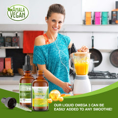 60-dose bottle of omega-3 liquid supplement