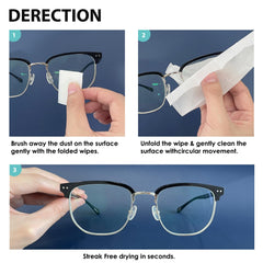 Portable lens wipes for on-the-go cleaning