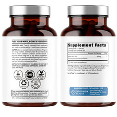 600 mg Alpha GPC daily serving in vegan capsules