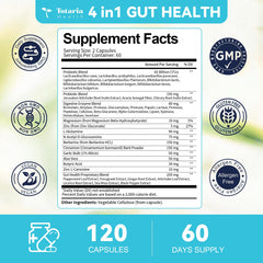 Graphic illustrating 60 billion CFU probiotic strains for gut health