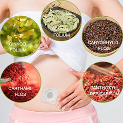 Mugwort herbal material used in patches