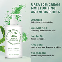 60% Urea Cream packaging packshot confirms 10.1 oz size for daily use