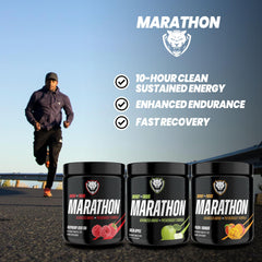 6AM Run Marathon water being poured as powder dissolves for smooth endurance fueling.