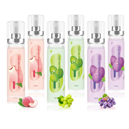 Front view of the 6PCS fruit mouth spray set