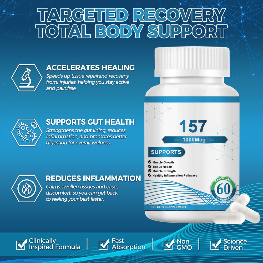 60 capsules per bottle on white background