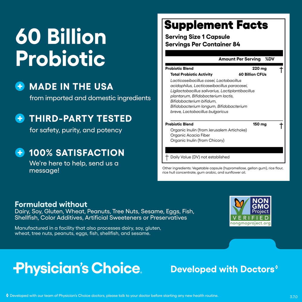 84-count bottle of Physician's CHOICE Probiotics