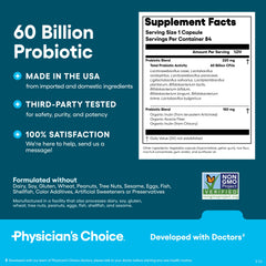 84-count bottle of Physician's CHOICE Probiotics