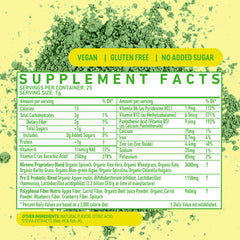 Serving scoop next to the 8Greens powder