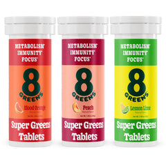 8Greens Supergreens tablets bottle and packaging