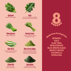 8Greens tablets dissolving in water for a fizzy, fruity drink