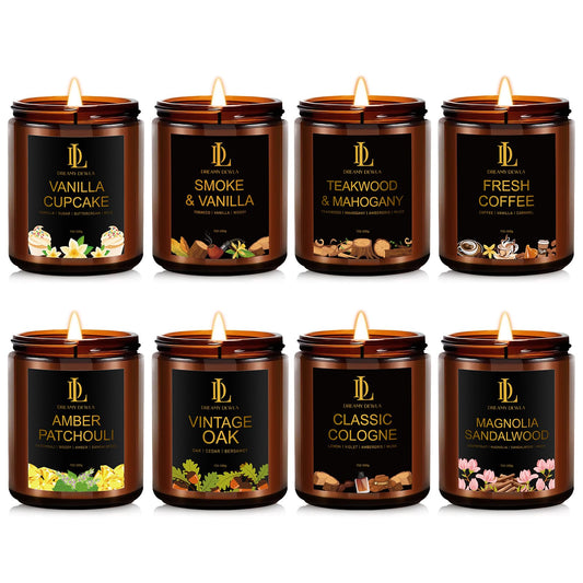 Vanilla Cupcake scented candle in 8-pack set