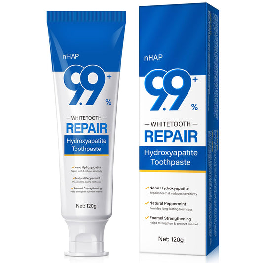 Tube of 9.9% hydroxyapatite toothpaste for enamel protection