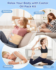 Leg wrap A for 9-piece castor oil pack wrap kit