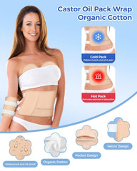 Leg wrap B for 9-piece castor oil pack wrap kit